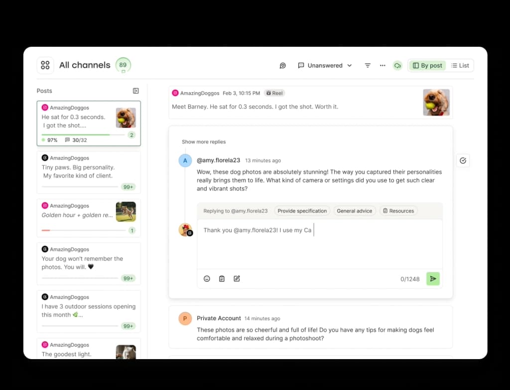 Community comments product frame from buffer.com.