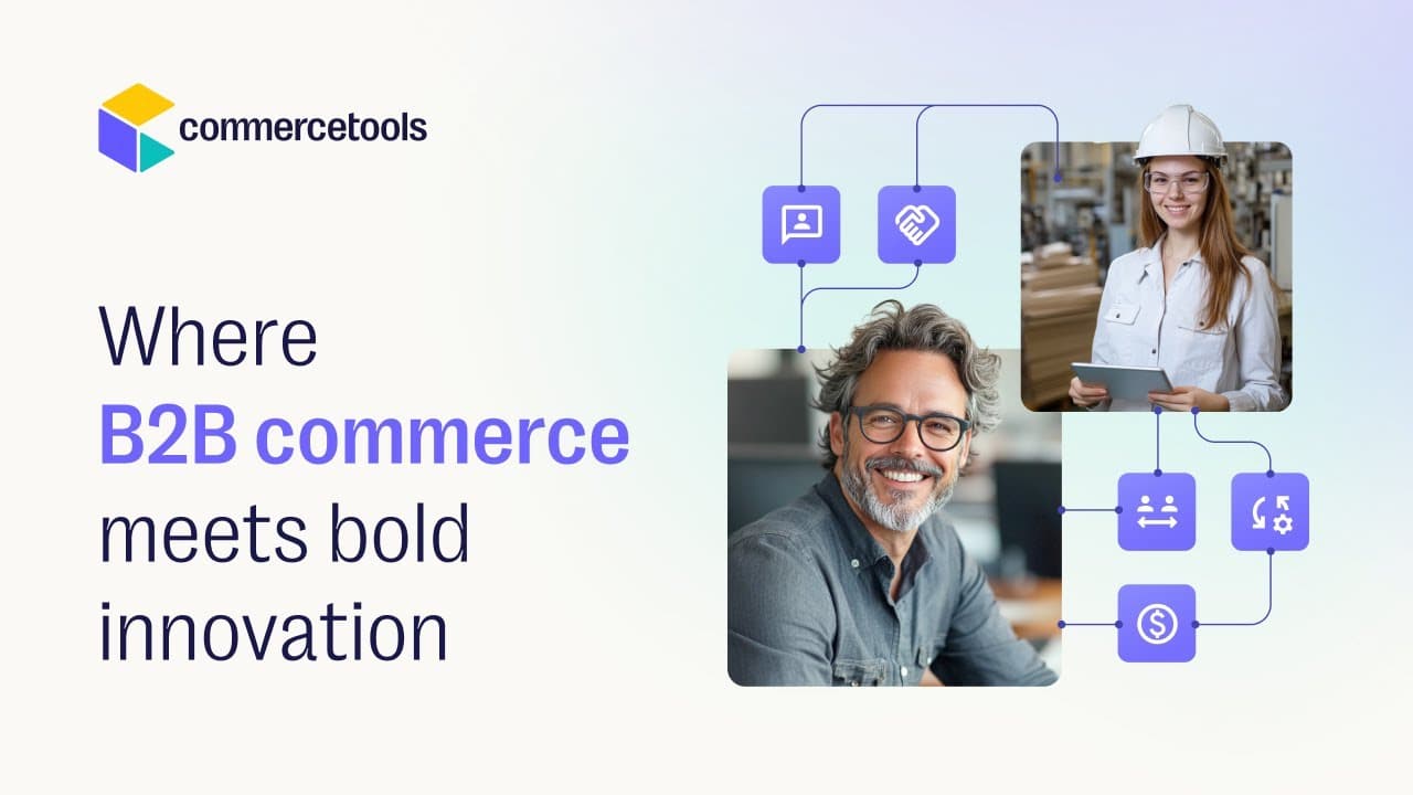 Official commercetools YouTube frame — B2B commerce innovation.