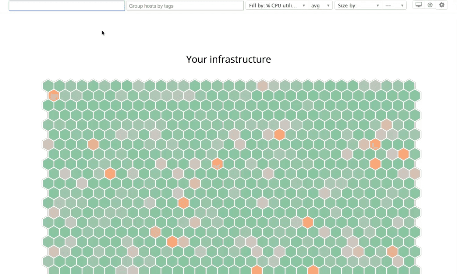 Official Datadog host-map marketing UI from datadoghq.com — not a SoftwareGlimpse lab screenshot.