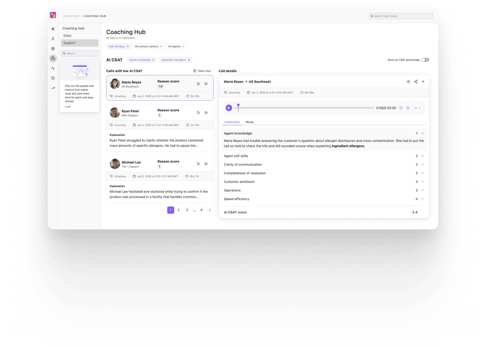 Detail-level conversation UI from the official Dialpad homepage.