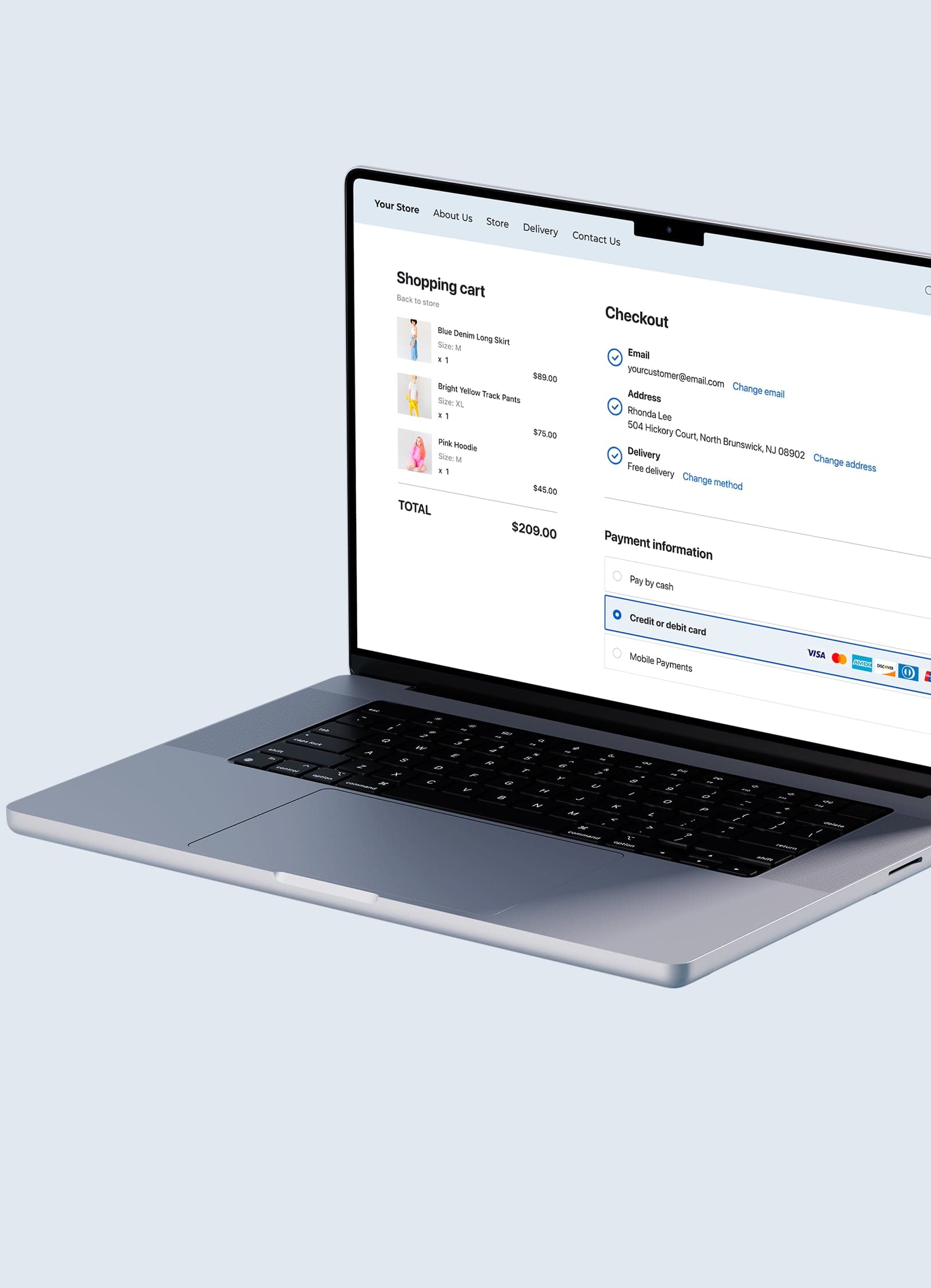 First-sale workflow marketing UI from Ecwid.