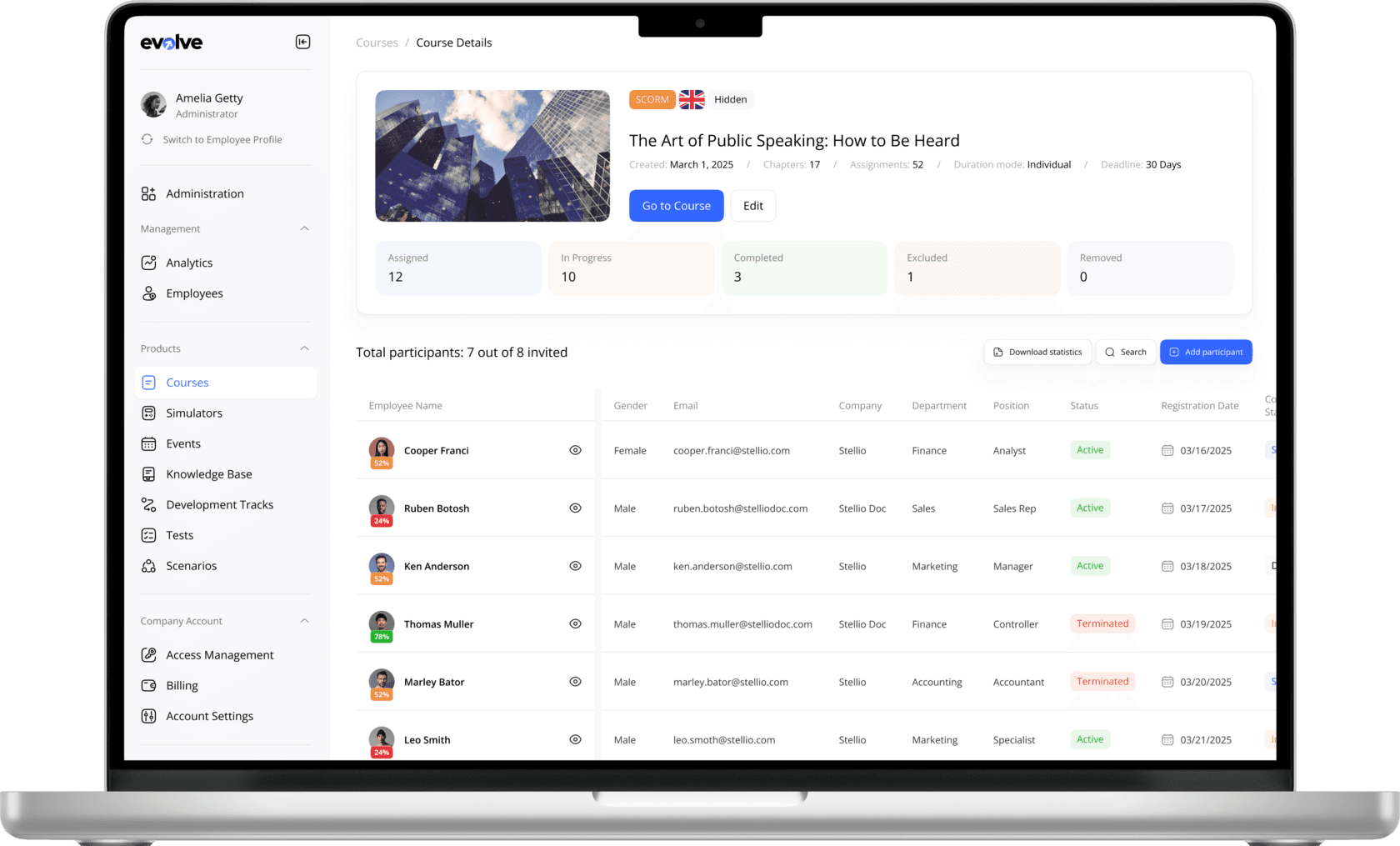Learning platform product frame from evolveplatform.ai.