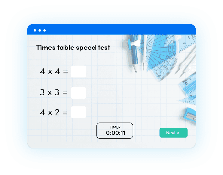 Education use case product frame from flexiquiz.com.
