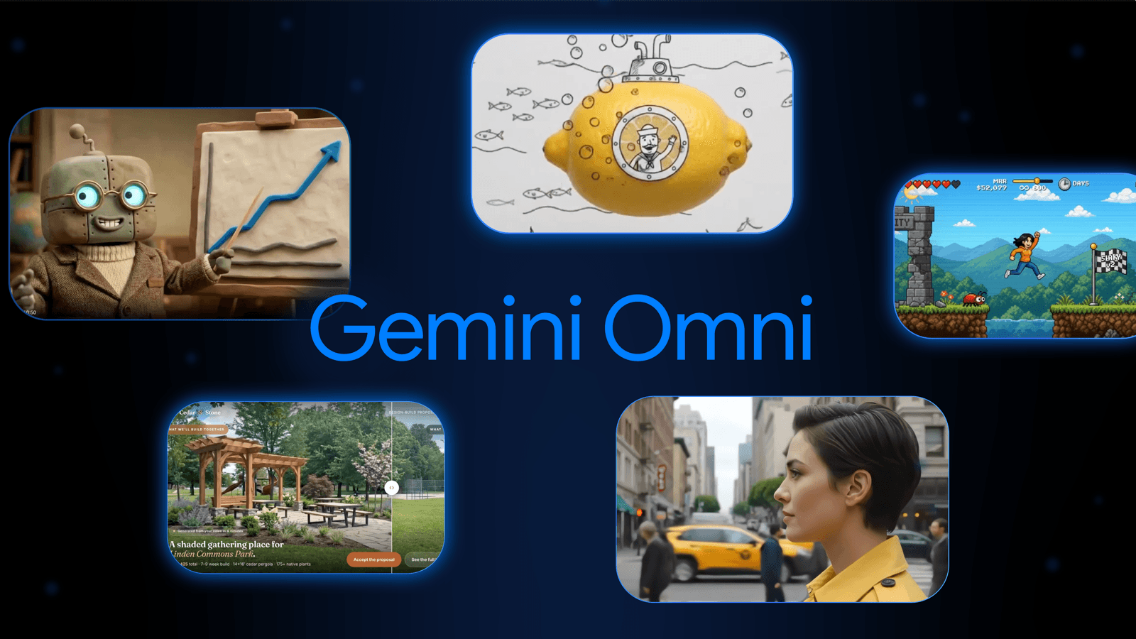 Official Gemini Omni hero from Google's Gemini product blog — not a SoftwareGlimpse lab screenshot.