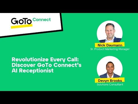 Official GoTo YouTube hq thumbnail for AI Receptionist demo.