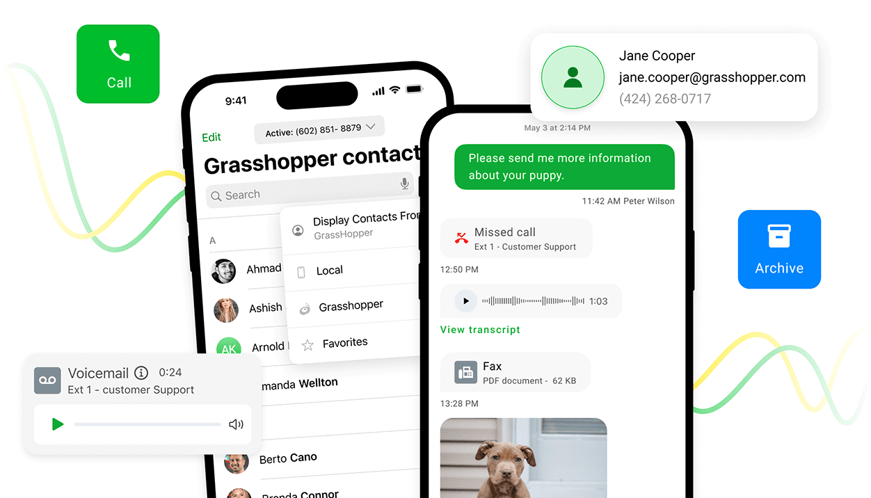 Product story UI frame from grasshopper.com.