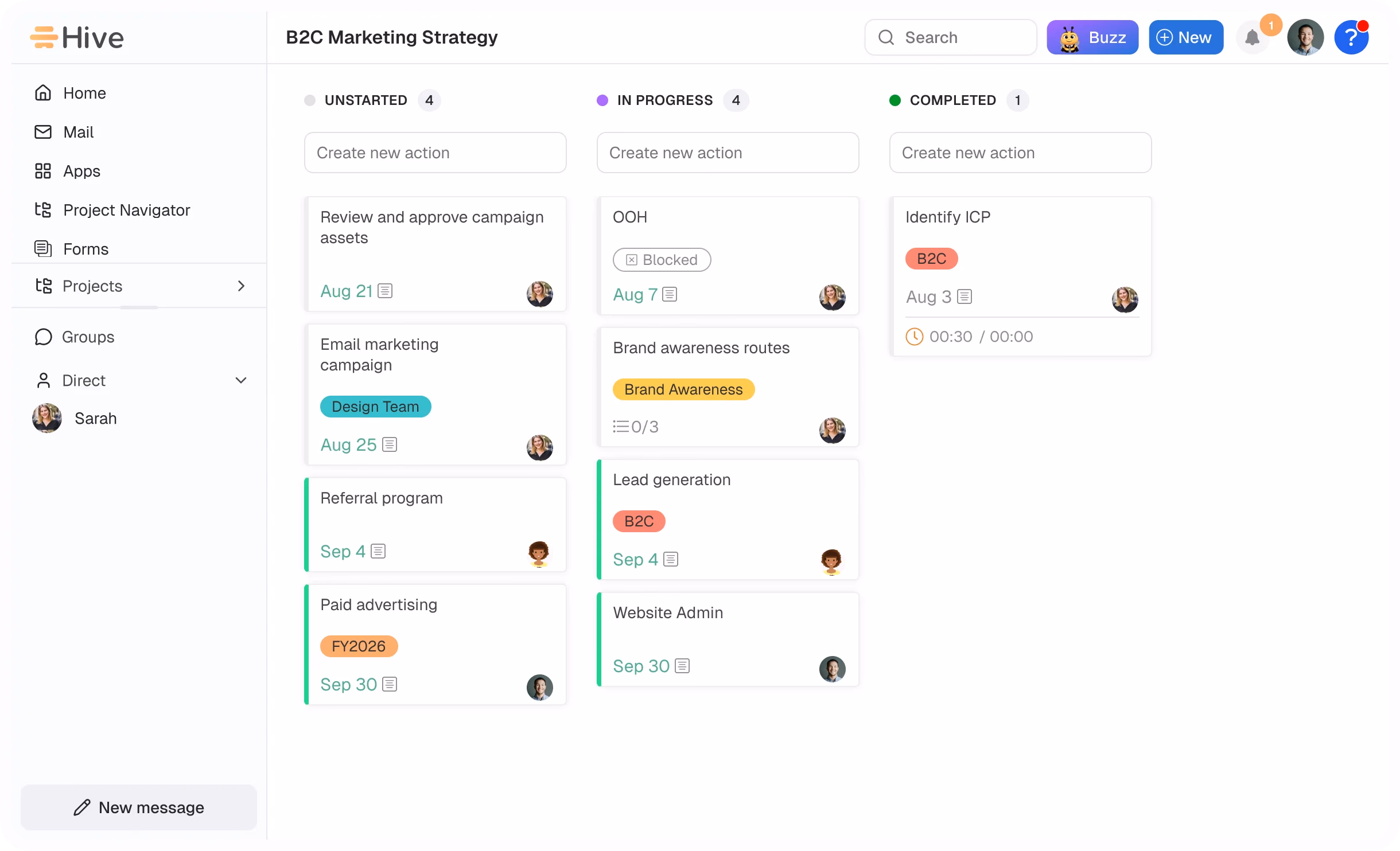 Hive workspace overview