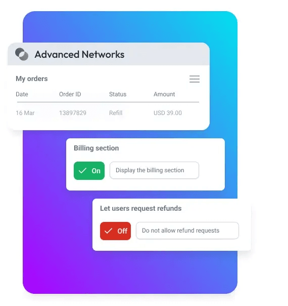 Helpdesk settings UI from official Kartra helpdesk feature page.