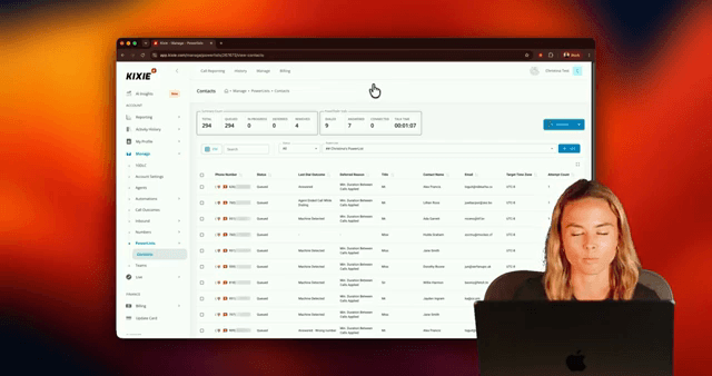Official Kixie UI: associating agents and configuring PowerLists.