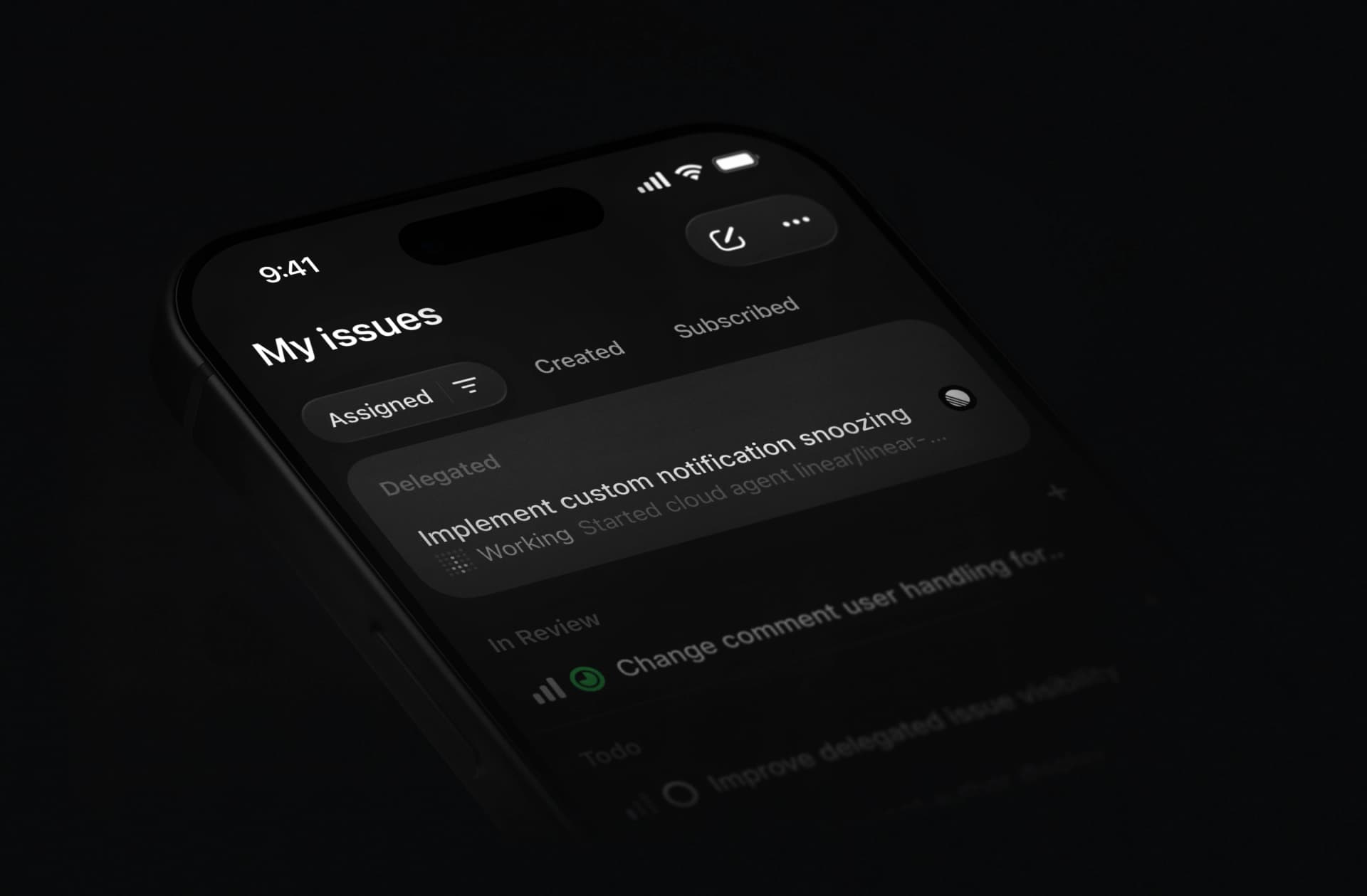 Board view product frame from linear.app.