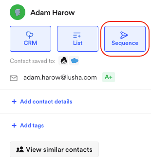 Official Lusha documentation screenshot.