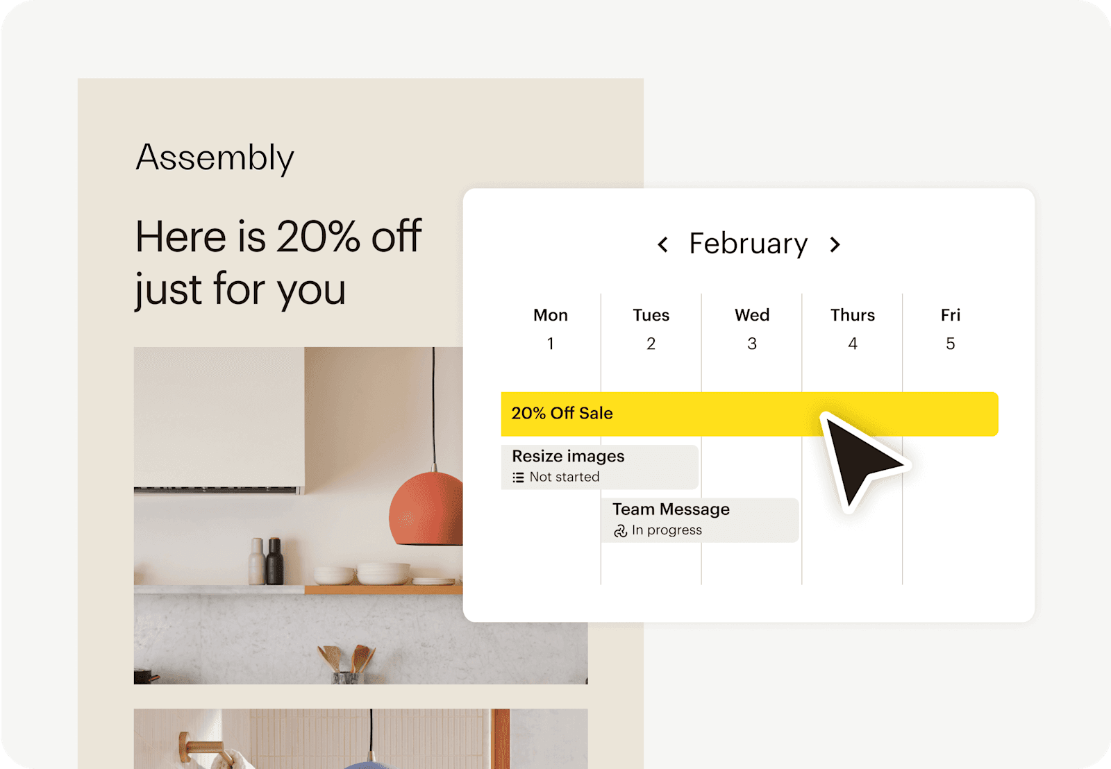 Campaign manager UI from official Mailchimp site.