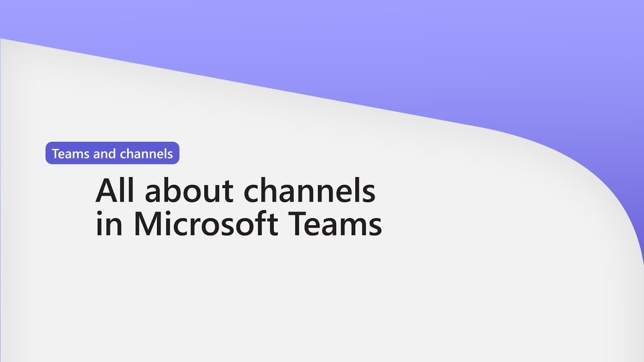 Official Microsoft Teams YouTube thumbnail for channels overview.