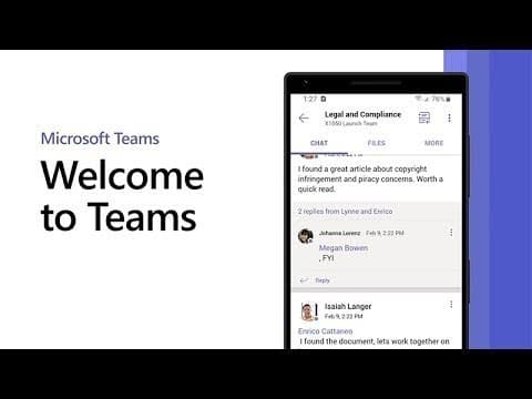 Official Microsoft 365 YouTube thumbnail for Welcome to Microsoft Teams.