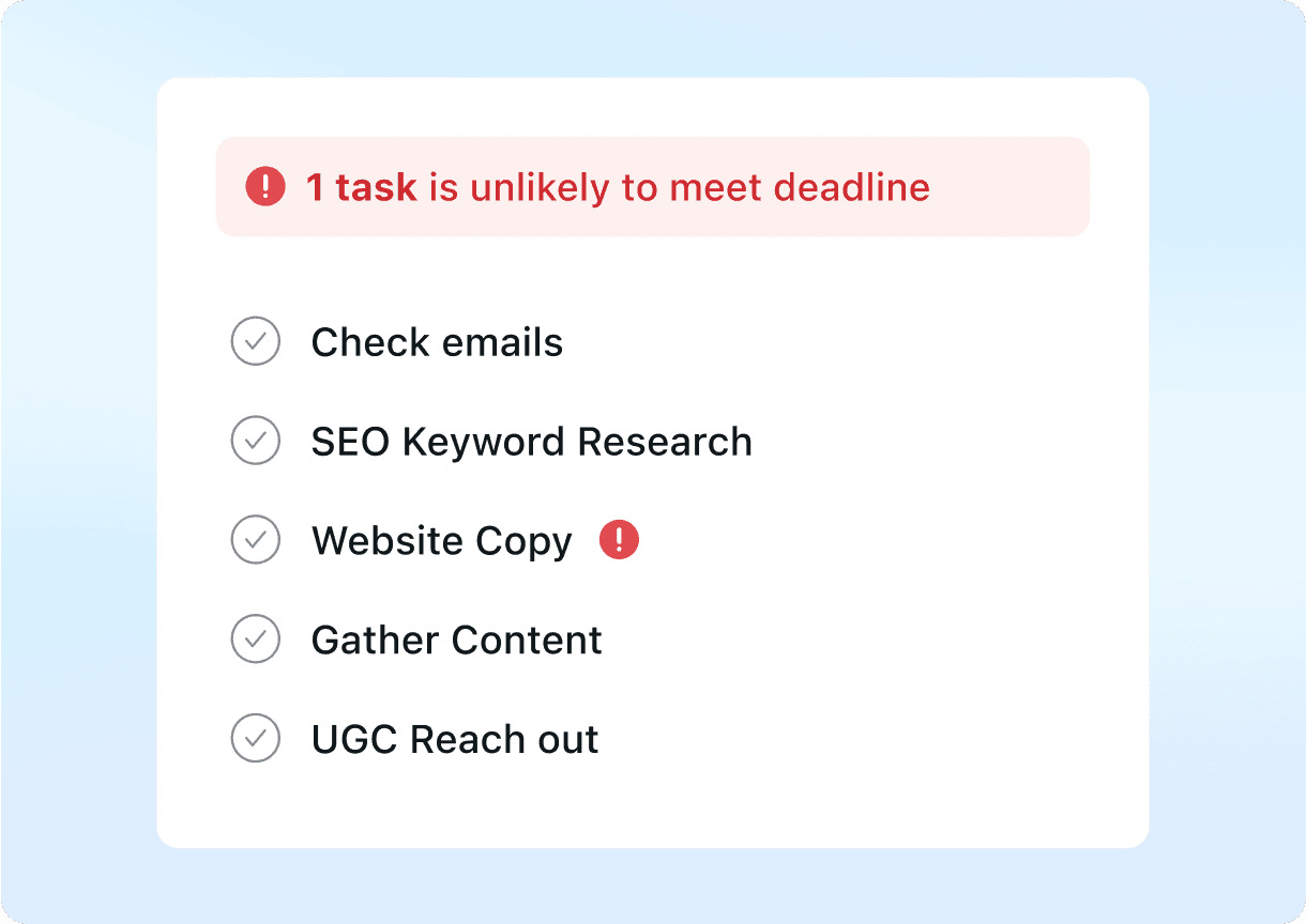 Calendar / due-date UI from the official Motion homepage.