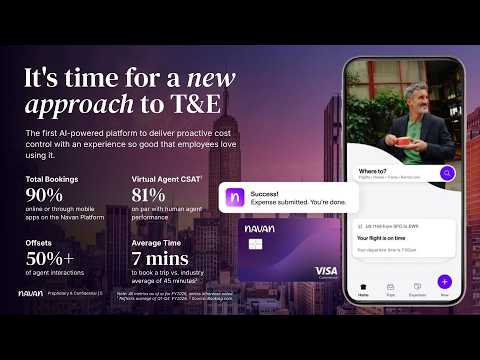 Official Navan YouTube thumbnail for AI-powered T&E product tour.