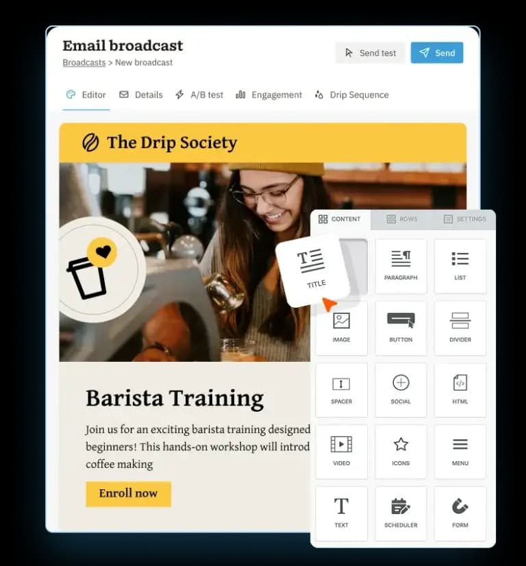 Nutshell CRM detail UI from official Nutshell homepage.