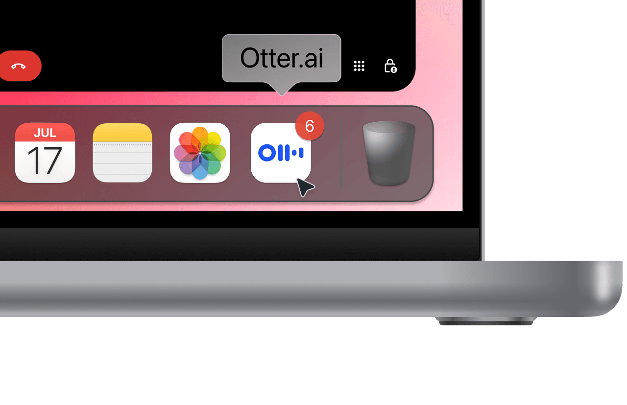 Official Otter desktop-app marketing UI from otter.ai — not a SoftwareGlimpse lab screenshot.