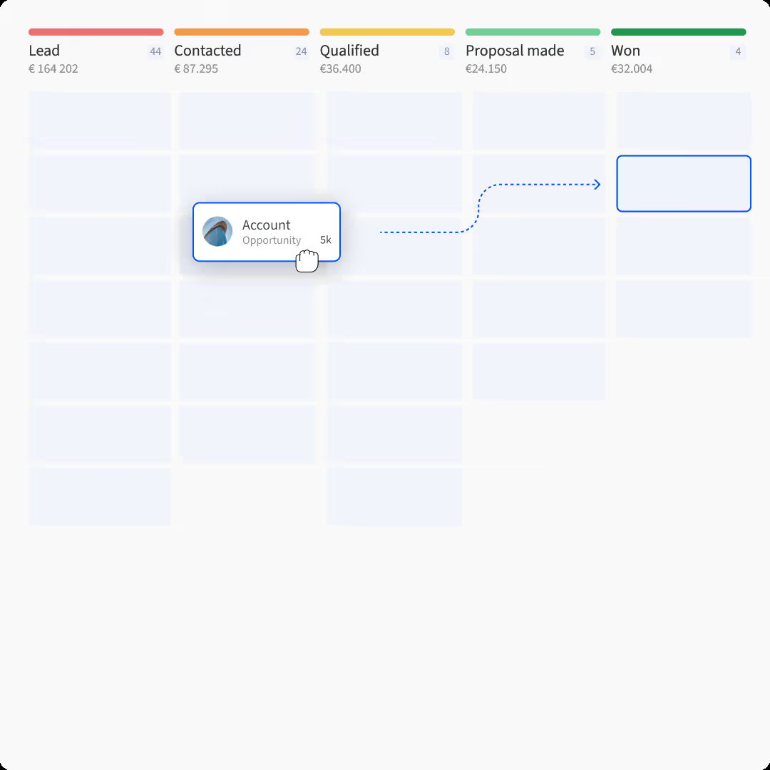 Visual pipelines tab from Salesflare marketing.