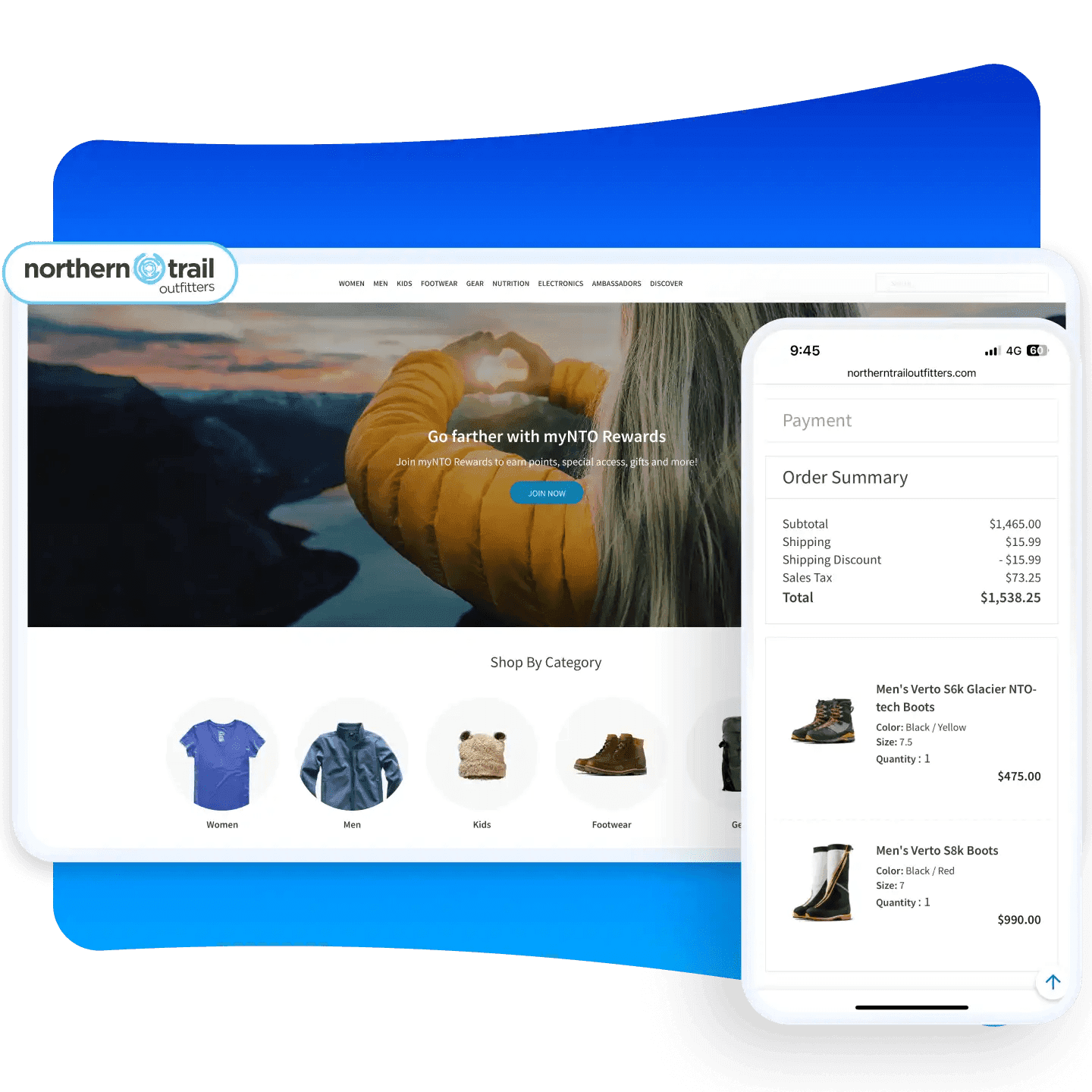 B2C Commerce marquee product frame from salesforce.com.