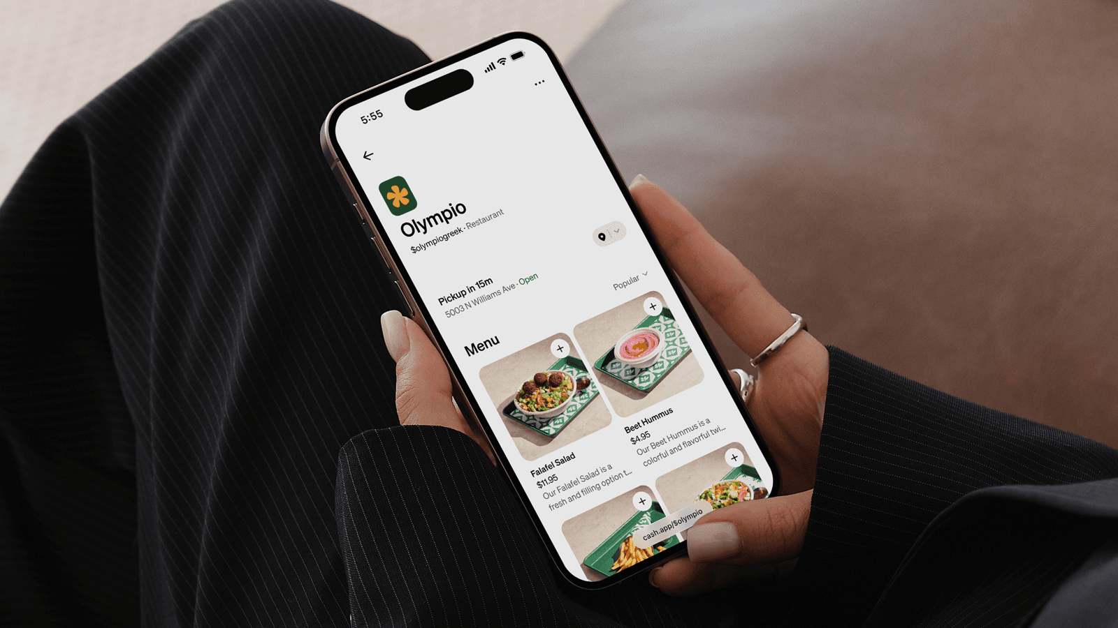 Square Online desktop storefront profile hero