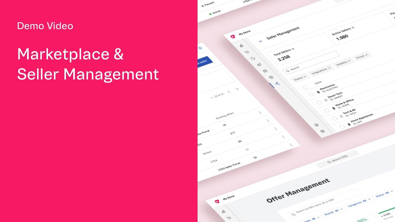 Official VTEX YouTube frame — digital store to marketplace demo.