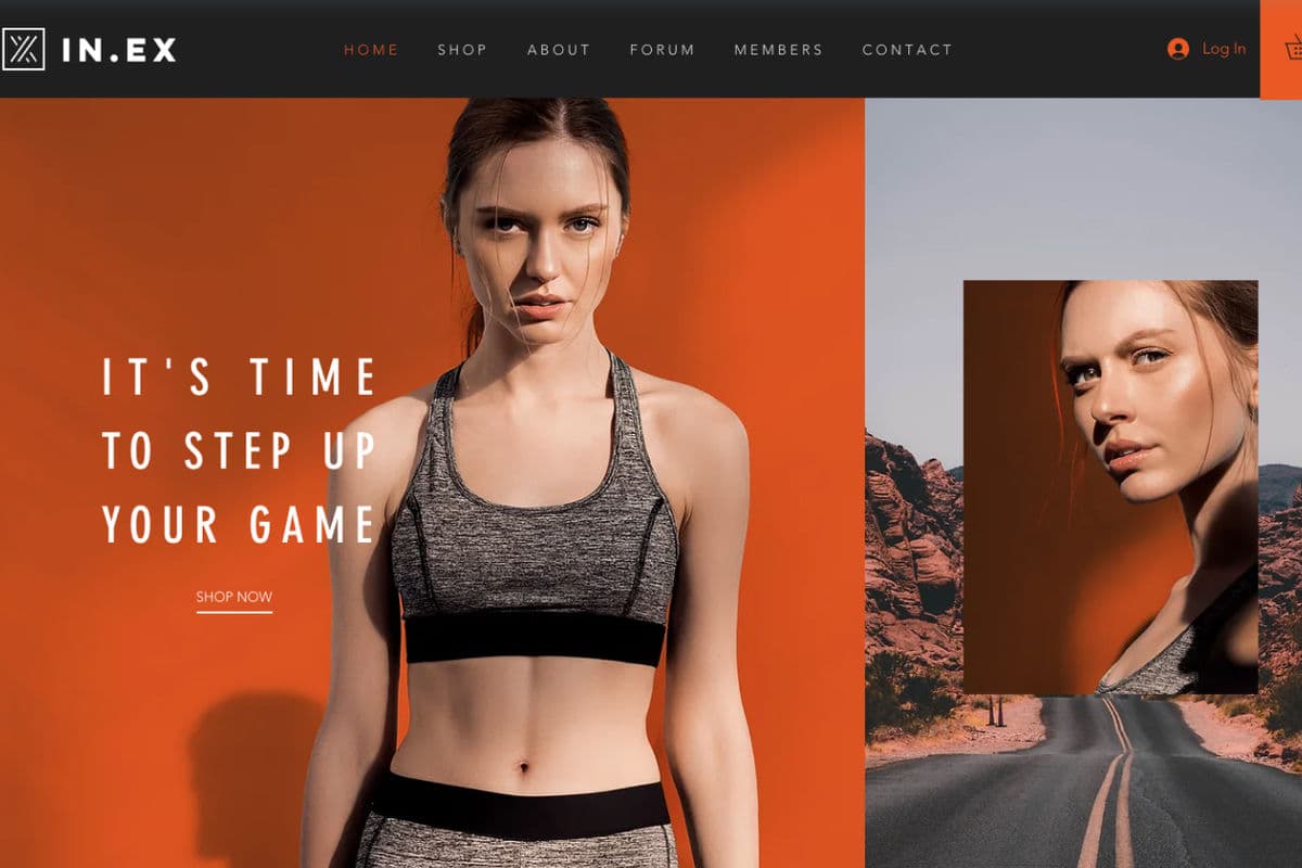 Storefront marketing template from the official Wix ecommerce online-store page.