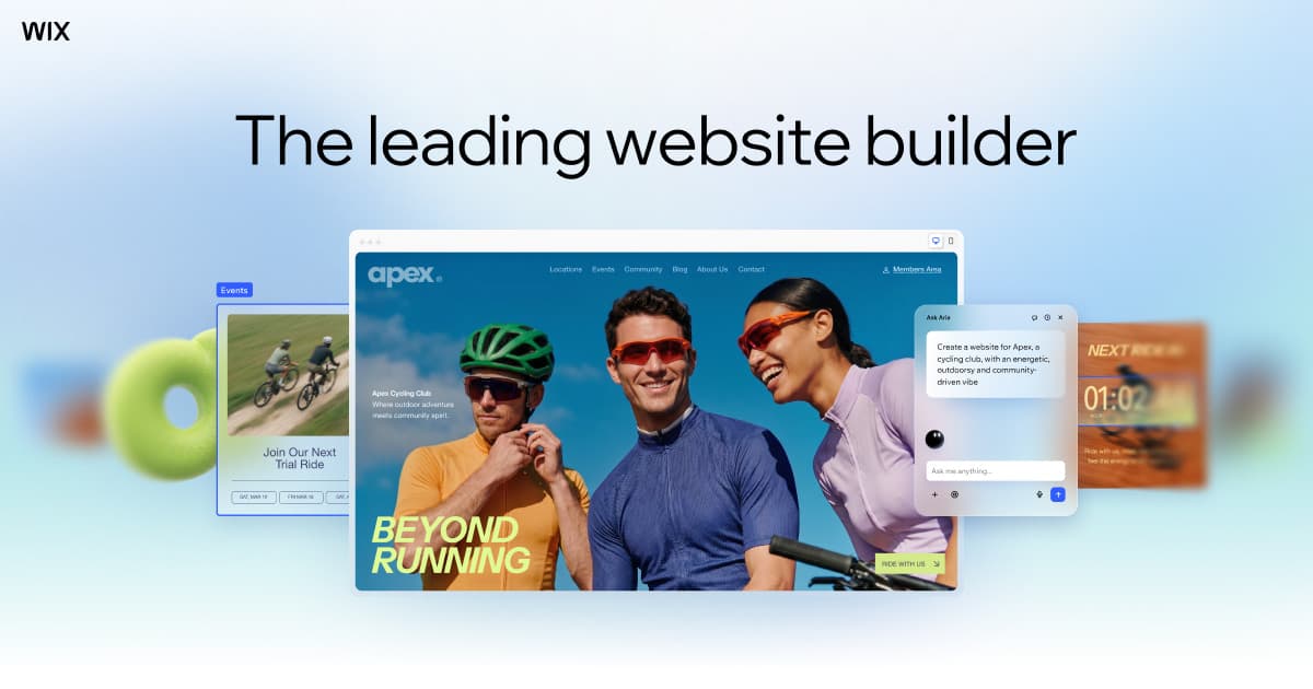 Wix website builder and storefront marketing visual