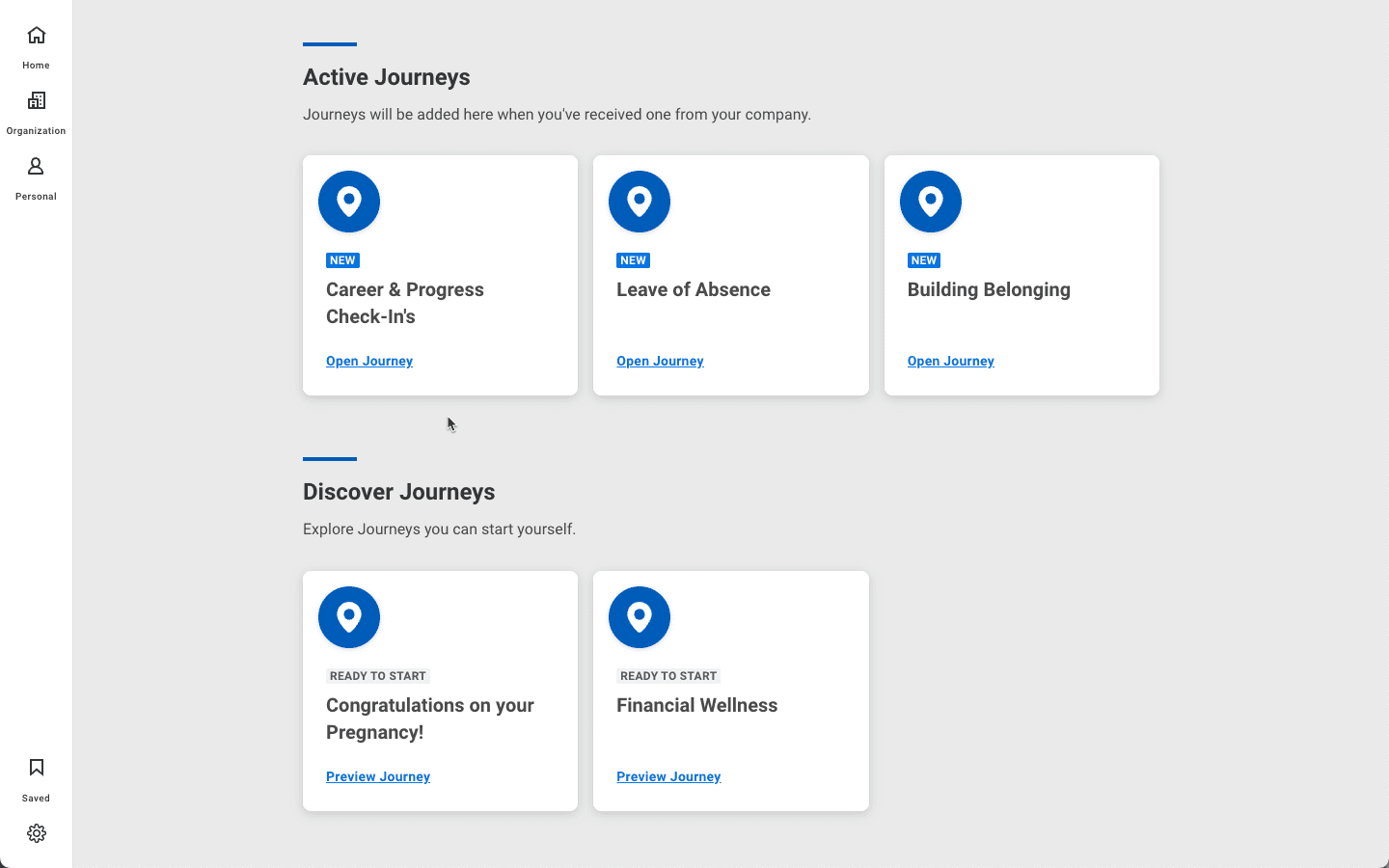 Employee self-service product UI from the official Workday employee experience page.
