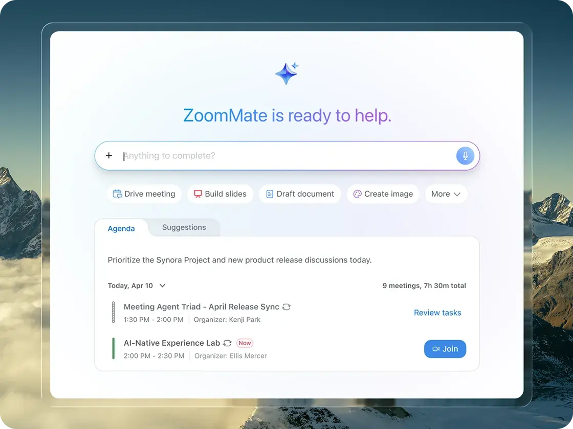 Collaboration product frame from the official Zoom homepage.