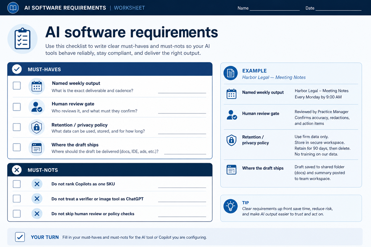 Educational illustration for AI Software Requirements Guide.