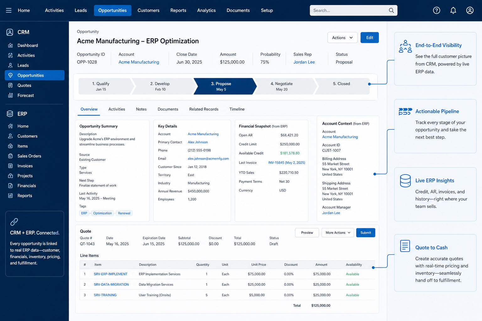 Oracle NetSuite CRM pipeline teaching visual