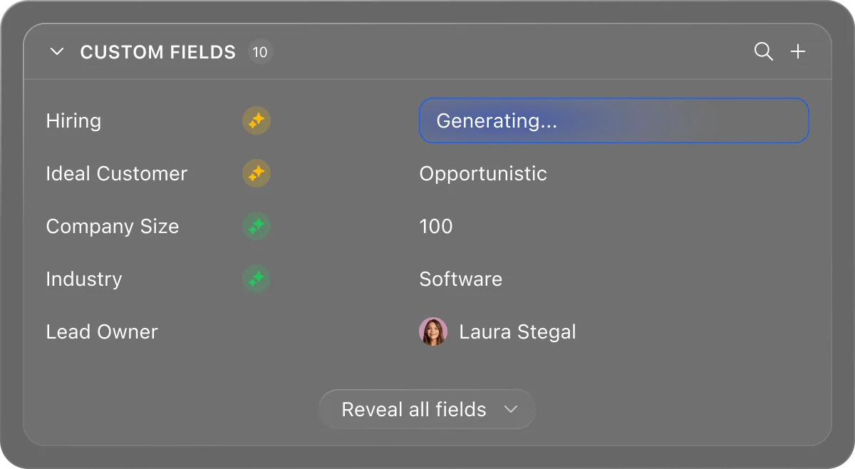 Close custom fields on lead view