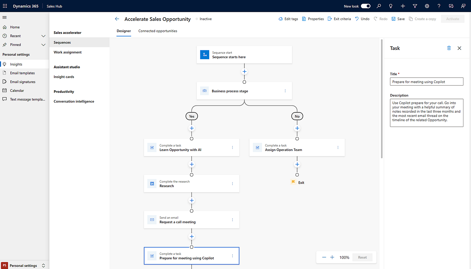 Copilot email assistance in Dynamics 365 Sales