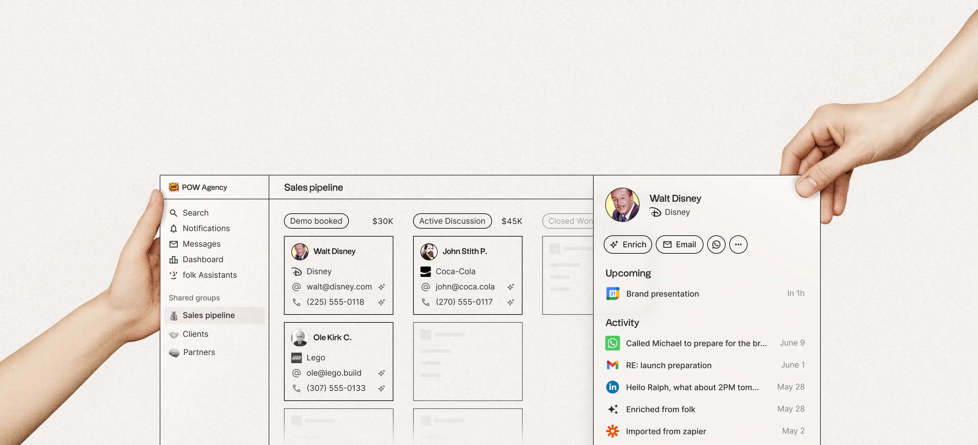 folk CRM hero product visual