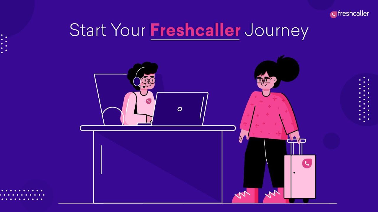Freshcaller agent getting-started demo UI frame