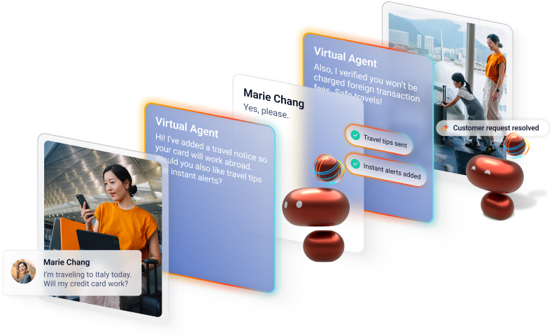 Genesys Cloud homepage hero product UI