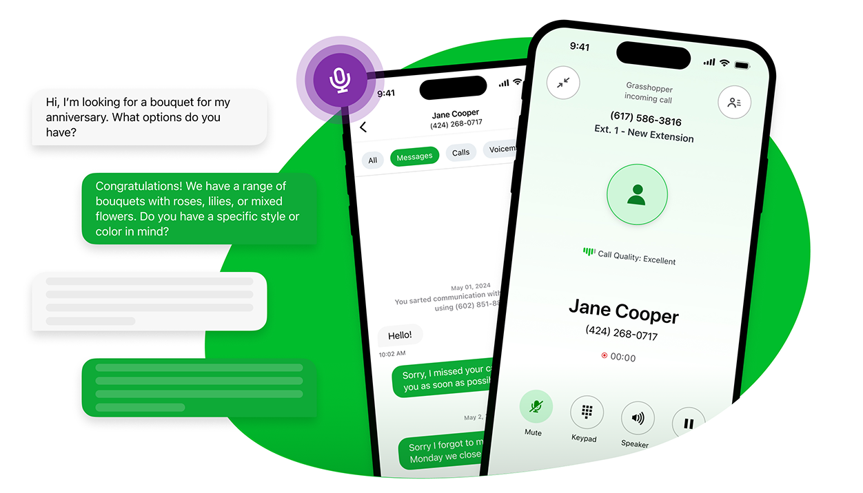 Grasshopper product story UI frame 1