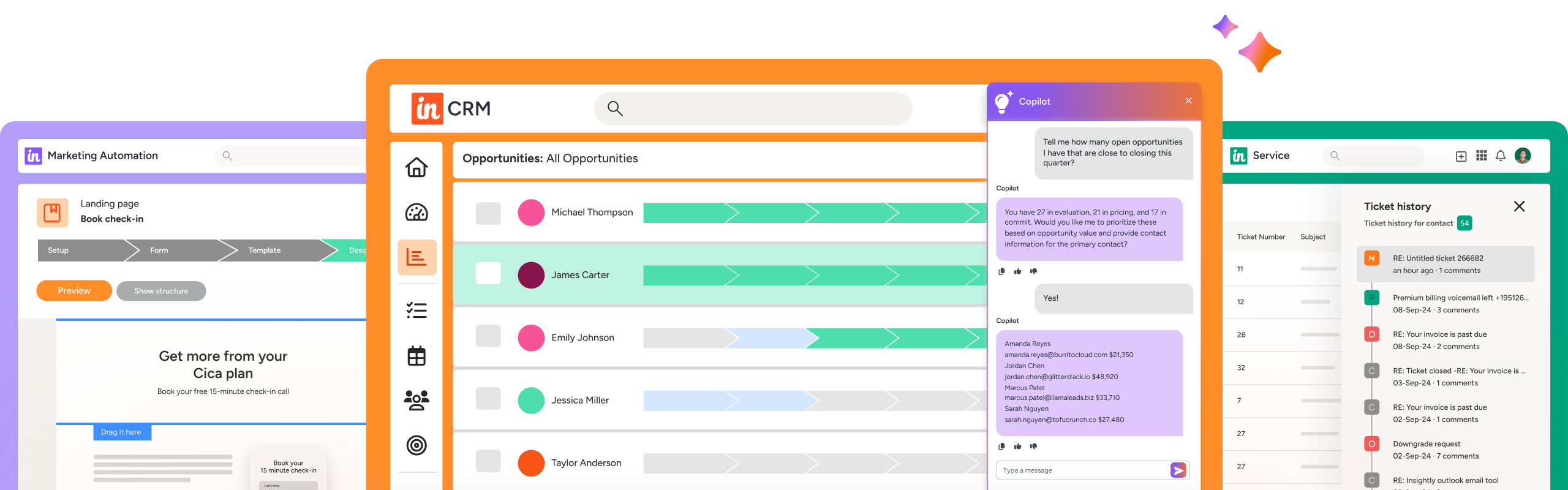Insightly CRM hero product view