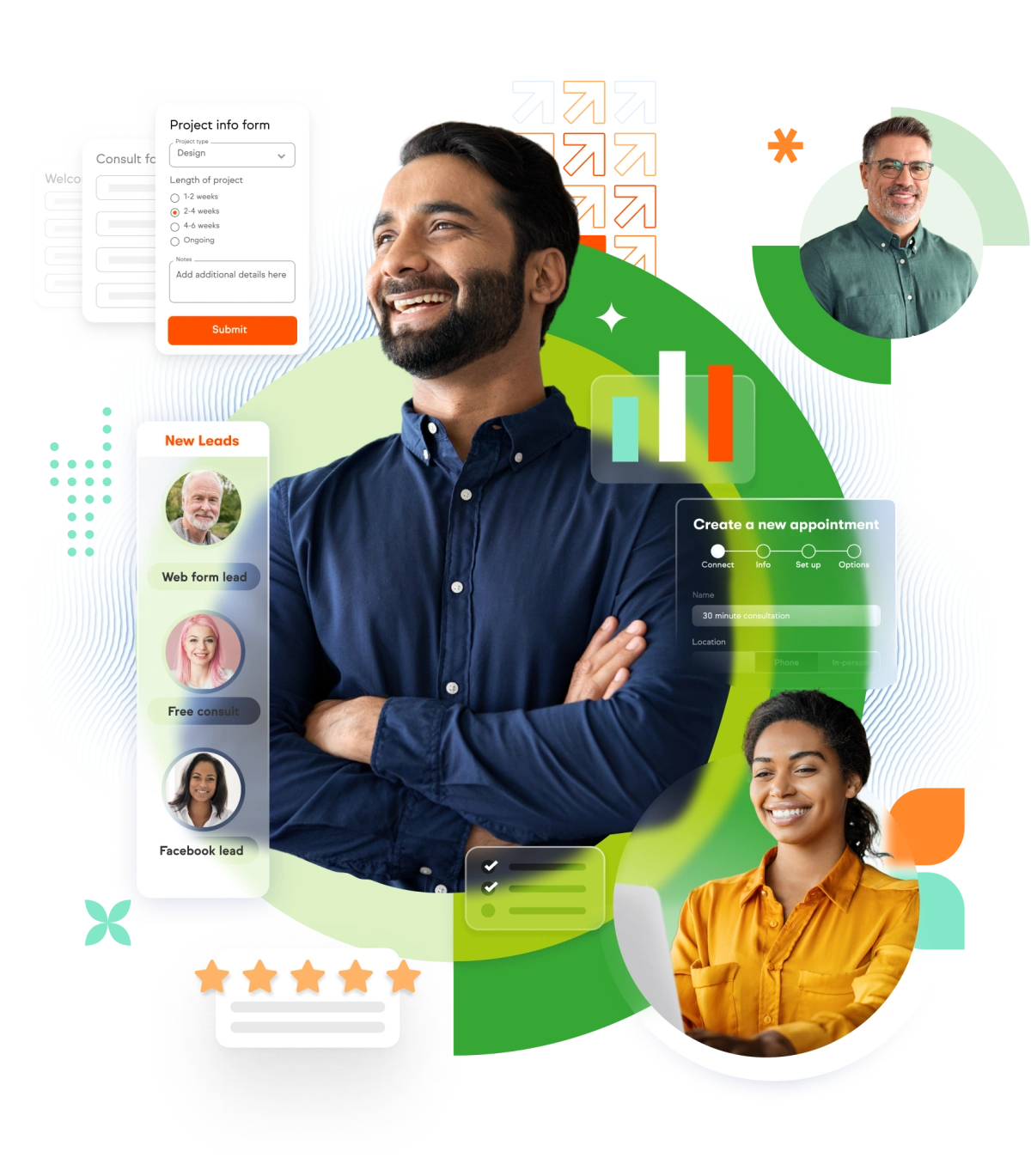 Keap homepage product marketing view