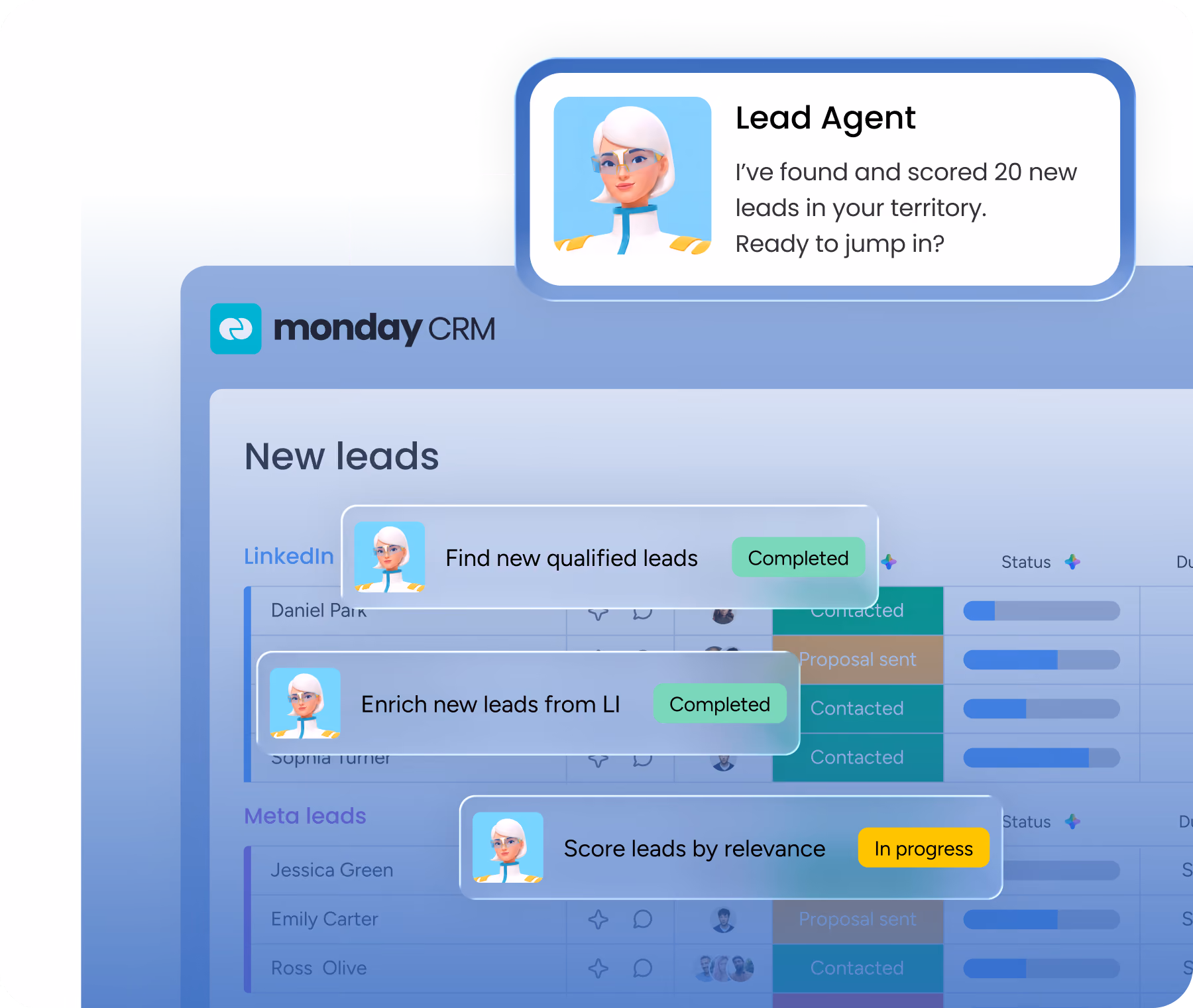 monday CRM pipeline