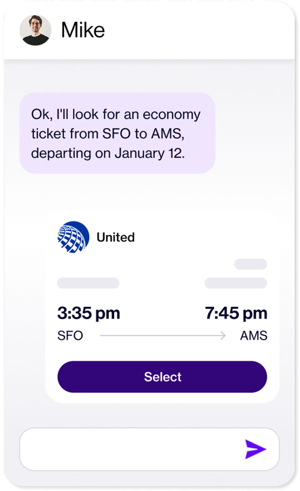 Navan AI chat assistant product UI