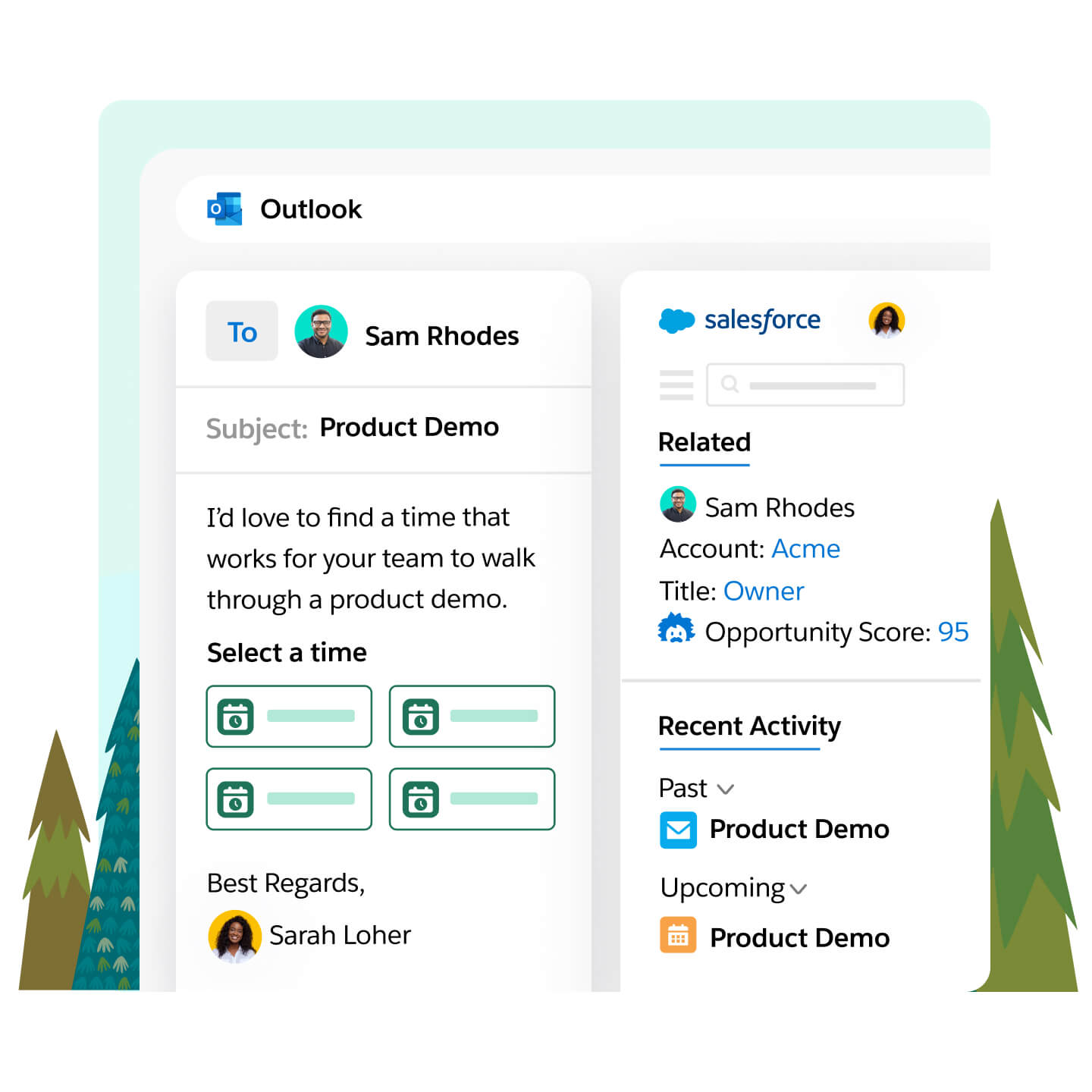 Salesforce email and activity capture