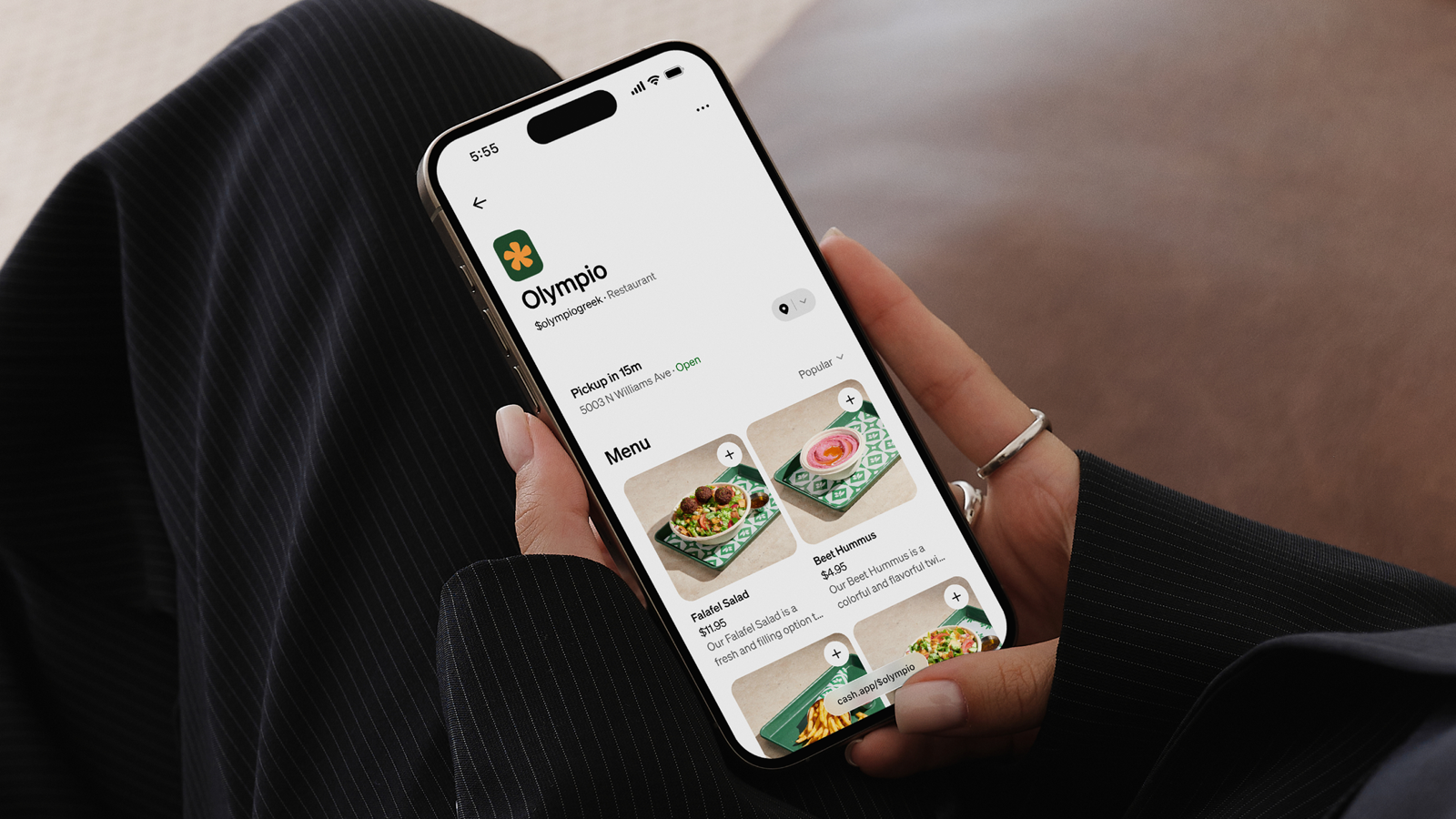 Square Online desktop storefront profile hero