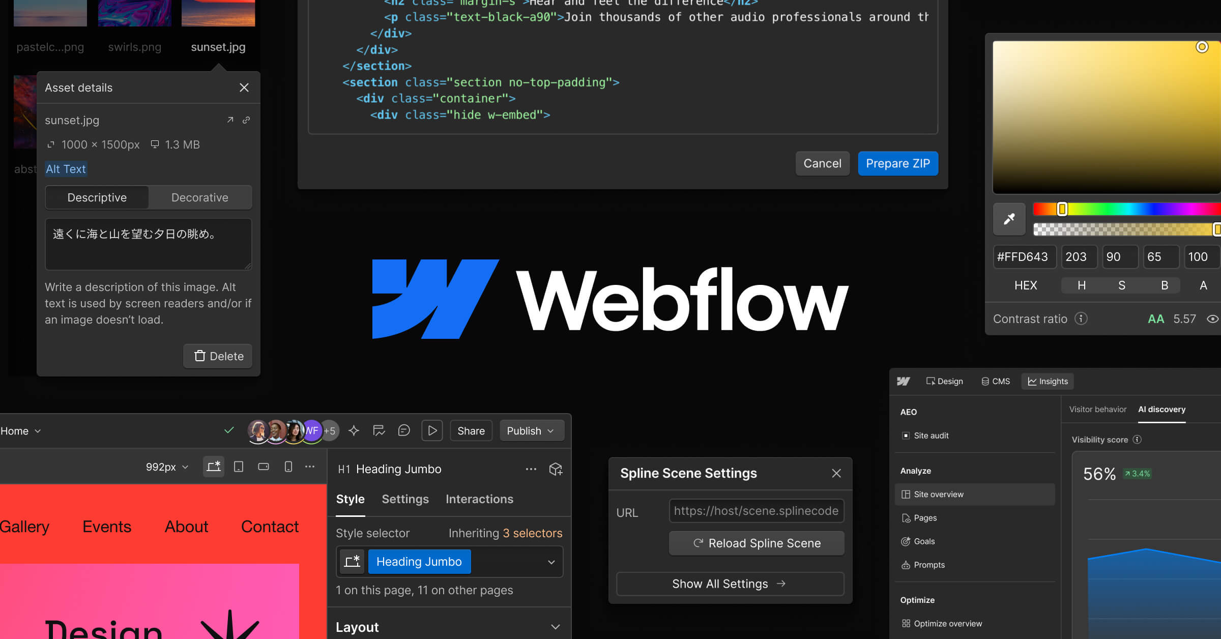 Webflow official Open Graph visual