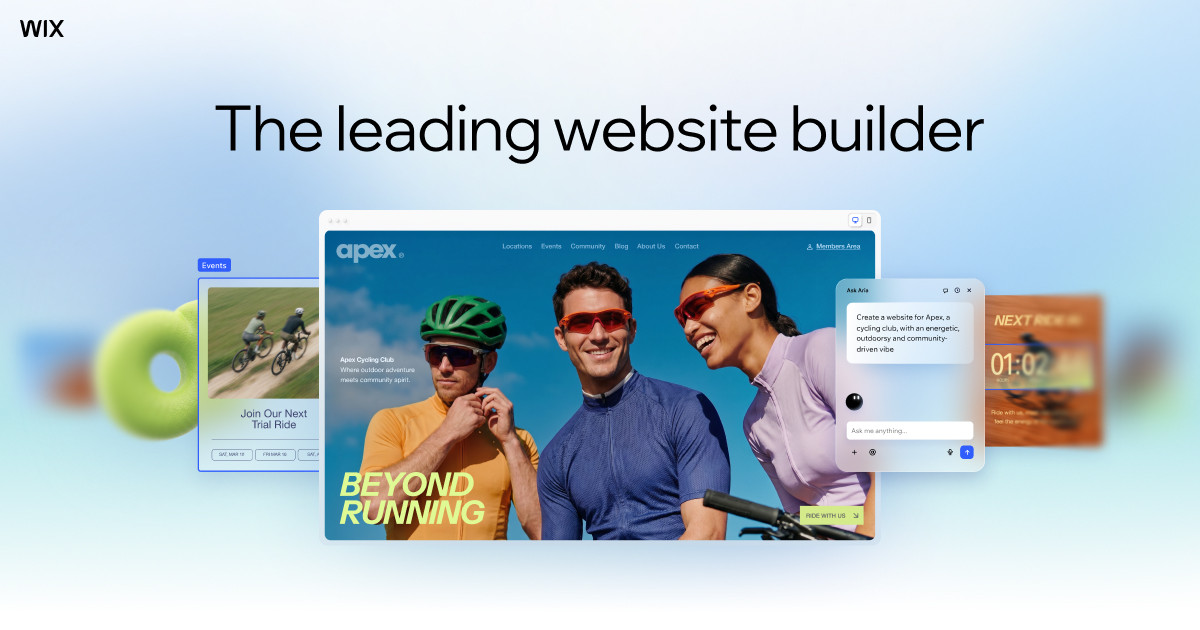 Wix website builder and storefront marketing visual