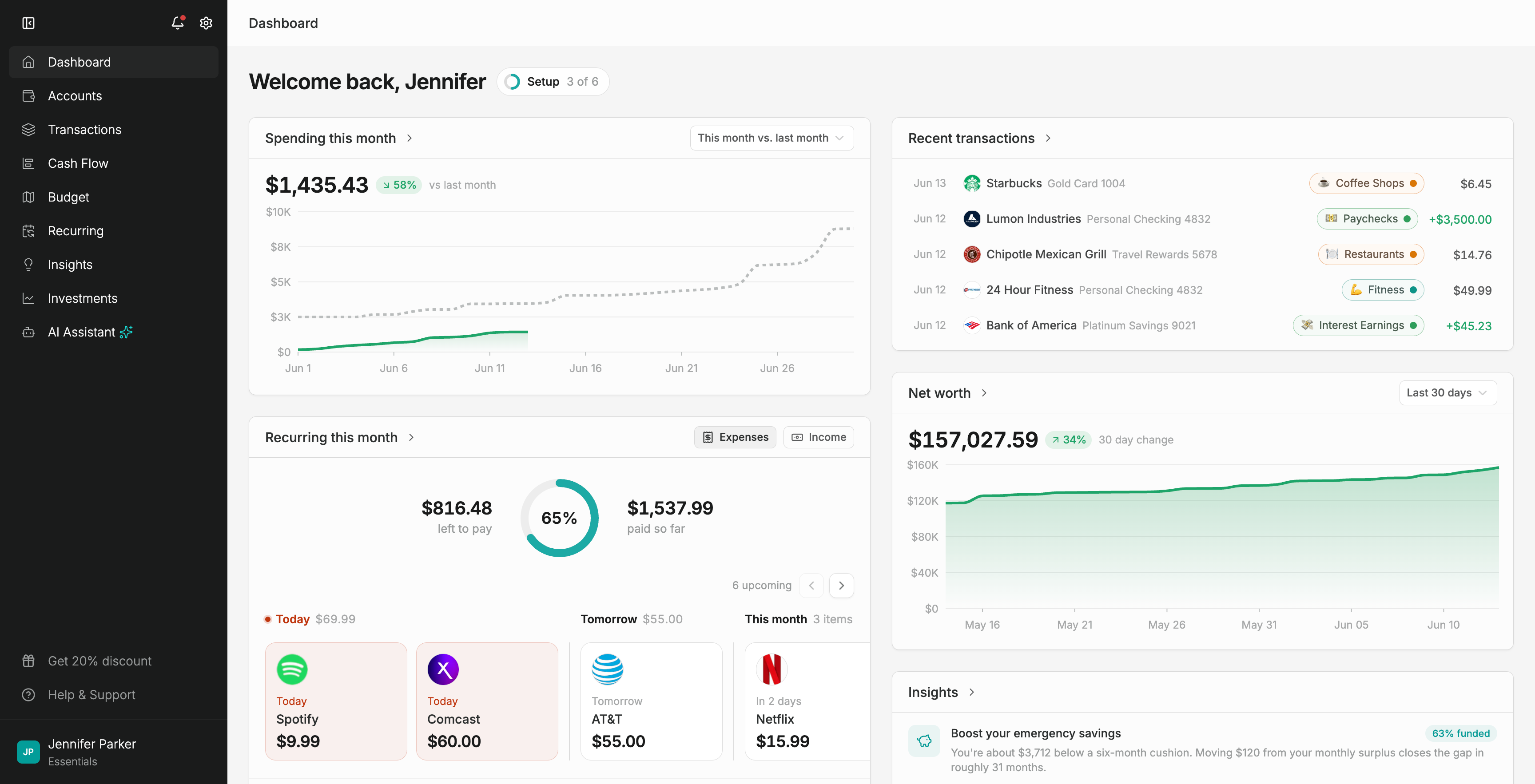 Zypper dashboard product UI